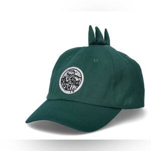Boy’s hat 3D Dinosaurs spike Roar curved brim Adjustable back strap green.OSFM